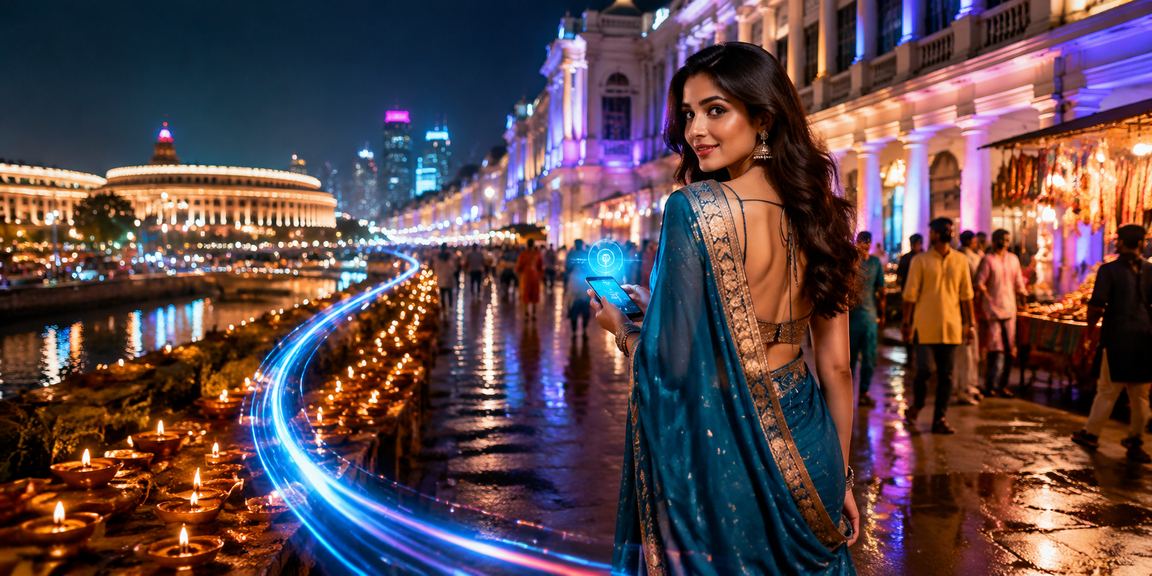 Friendly live casino dealer interacting with online players in India